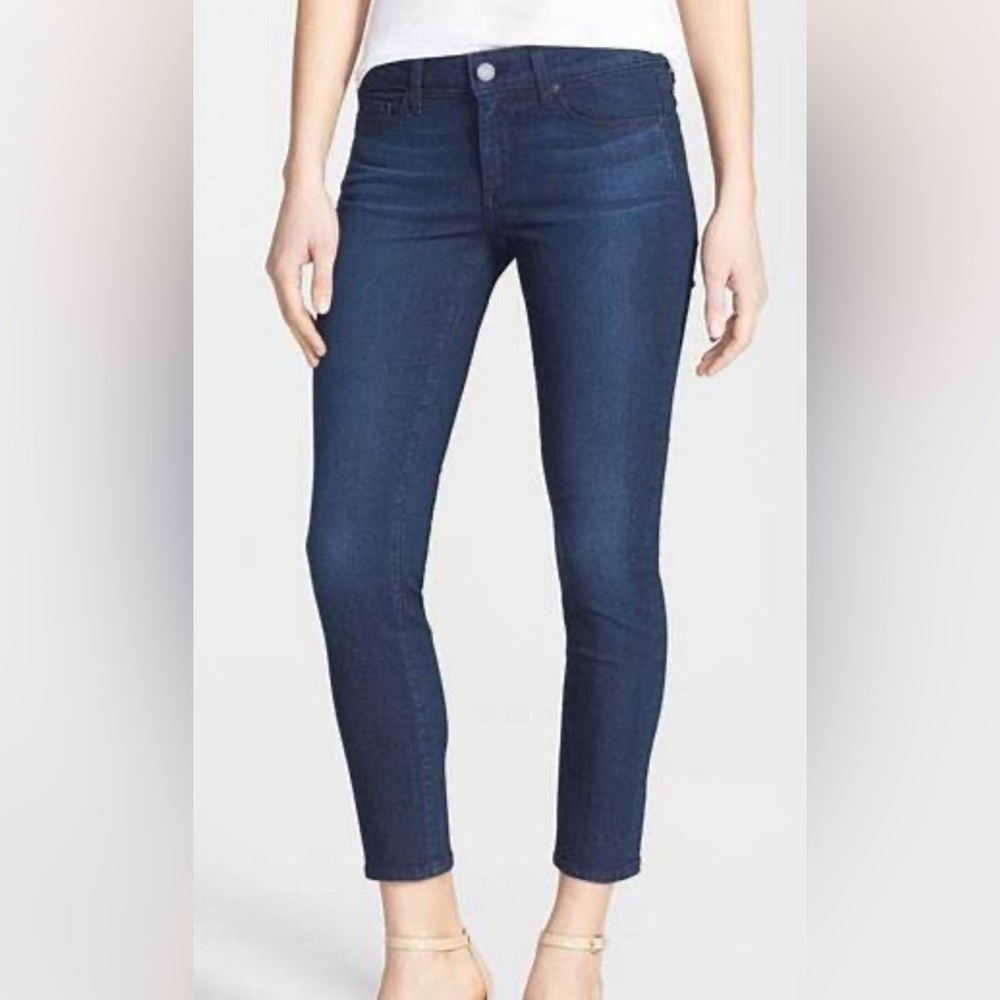 PAIGE Dark Blue Ankle & Cropped Jeans